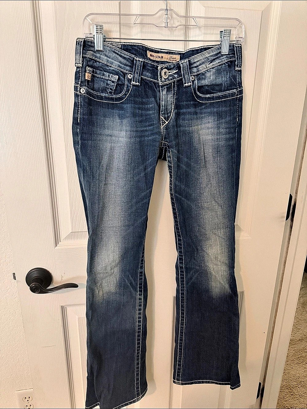 Big Star Sweet Ultra Low Rise Bootcut Jeans Blue